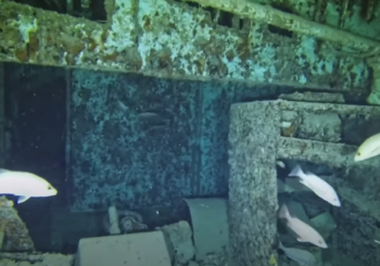Дайвинг внутри затонувшего военного корабля USS Spiegel Grove