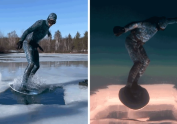 Весёлый фридайвинг. Скользить по льду и подо льдом